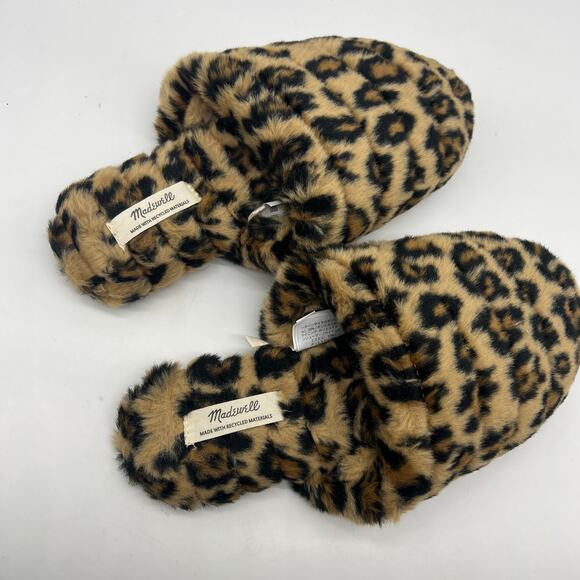 Madewell Leopard Print Womens Slipper Size 8 House Shoes - Picture 2 of 9